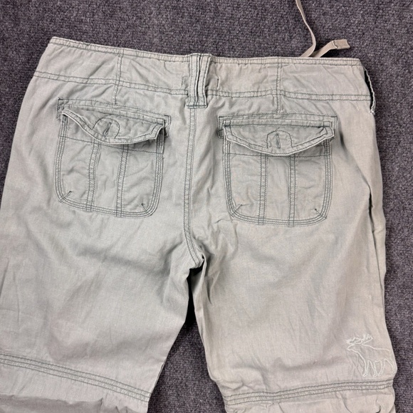Vintage Y2K Abercrombie & Fitch Cargo Pants Womens Medium Mint Low Rise Bootcut - Picture 3 of 15